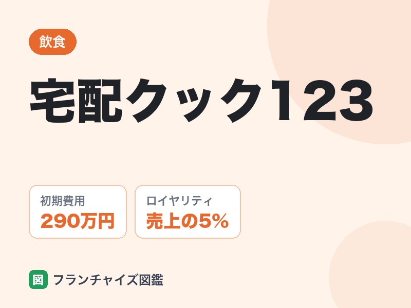 宅配クック123フランチャイズの評判は