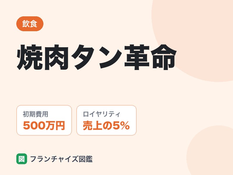 焼肉タン革命のFC評判は