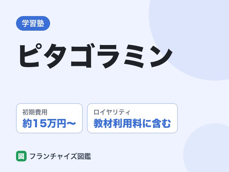 ピタゴラミンフランチャイズの評判は
